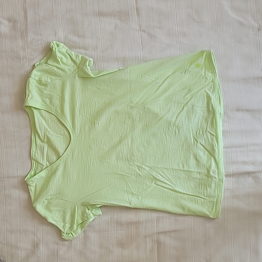 T By Talbot's Lime Green Twist Shoulder T Shirt